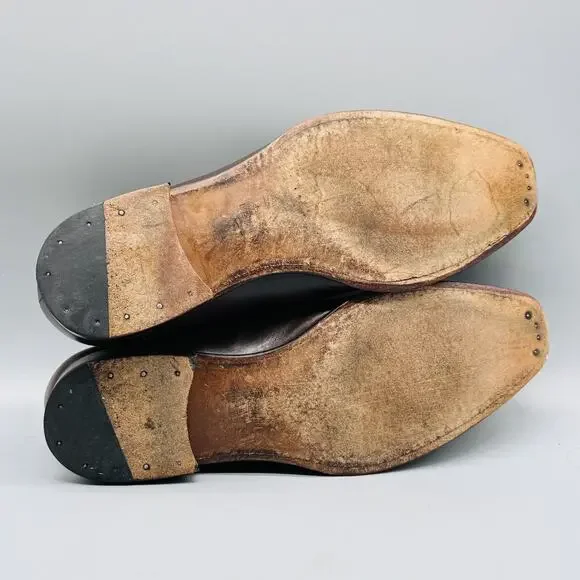 Elegant Dark Brown Cap Toe Oxfords - Picture 8 of 11